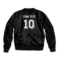 Custom Aotearoa Rugby Bomber Jacket Fern Blacks-Traditional Maori Motifs Design