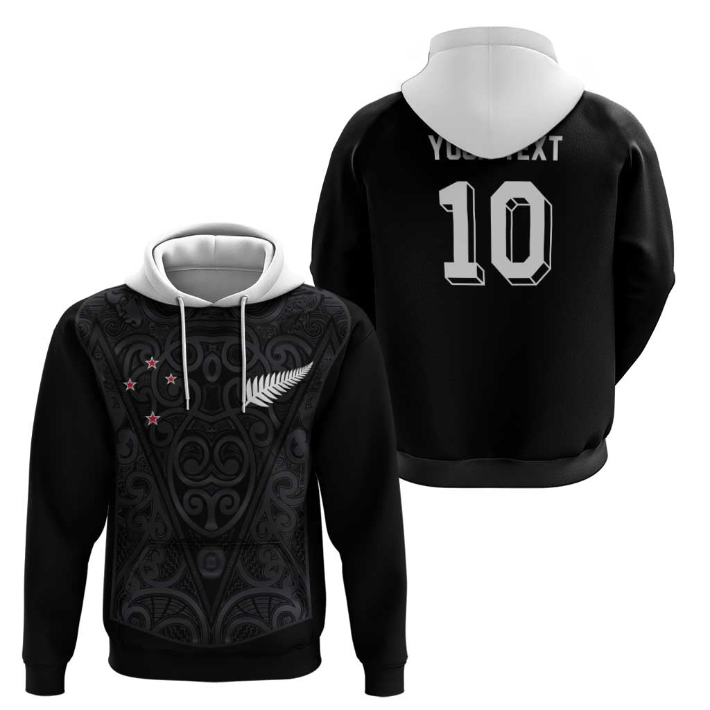 Custom Aotearoa Rugby Hoodie Fern Blacks-Traditional Maori Motifs Design