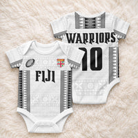 Fiji Rugby Warriors Baby Onesie Masi Tribal Pattern Go Champion 2024 LT03 - Polynesian Pride