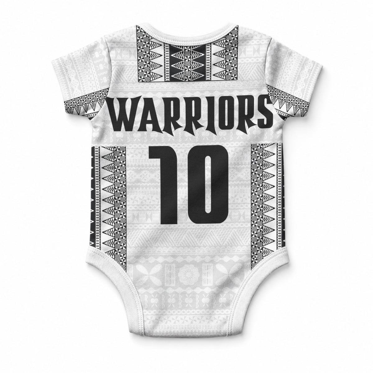 Fiji Rugby Warriors Baby Onesie Masi Tribal Pattern Go Champion 2024 LT03 - Polynesian Pride