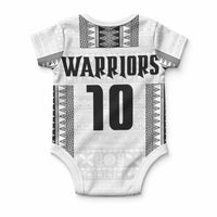 Fiji Rugby Warriors Baby Onesie Masi Tribal Pattern Go Champion 2024 LT03 - Polynesian Pride