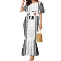 Fiji Rugby Warriors Family Matching Mermaid Dress and Hawaiian Shirt Masi Tribal Pattern Go Champion 2024