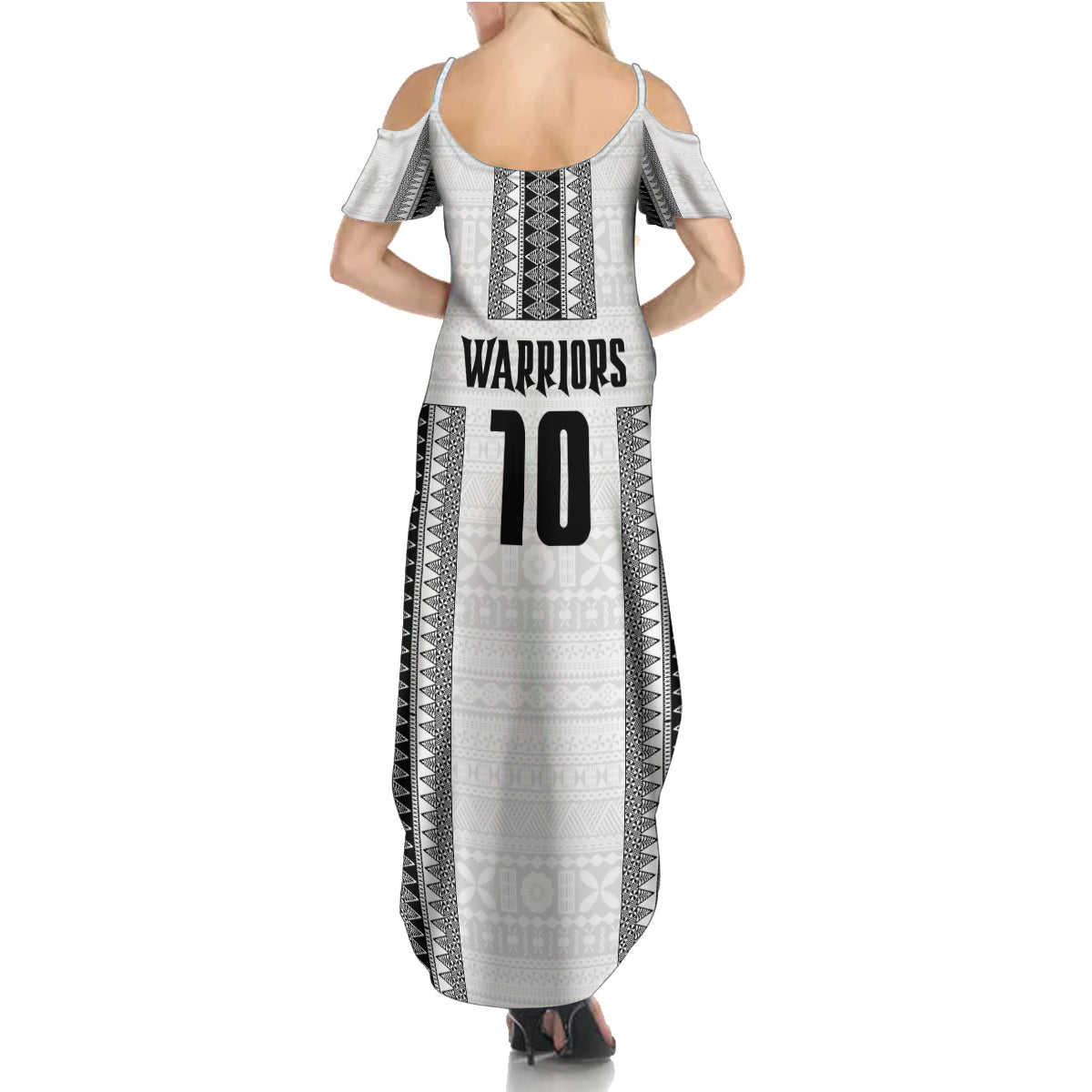 Fiji Rugby Warriors Family Matching Summer Maxi Dress and Hawaiian Shirt Masi Tribal Pattern Go Champion 2024 LT03 - Polynesian Pride