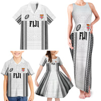 Fiji Rugby Warriors Family Matching Tank Maxi Dress and Hawaiian Shirt Masi Tribal Pattern Go Champion 2024 LT03 - Polynesian Pride