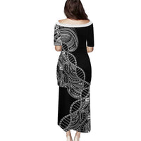 Samoan DNA Art Tattoo Puletasi Polynesian Pattern Black Color