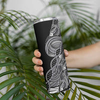Samoan DNA Art Tattoo Skinny Tumbler Polynesian Pattern Black Color