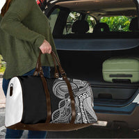 Samoan DNA Art Tattoo Travel Bag Polynesian Pattern Black Color