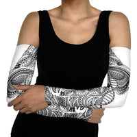 Samoan DNA Art Tattoo Arm Sleeves Polynesian Pattern White Color