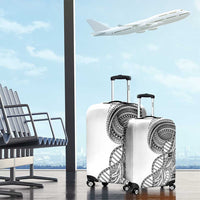 Samoan DNA Art Tattoo Luggage Cover Polynesian Pattern White Color