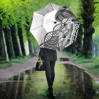 Samoan DNA Art Tattoo Umbrella Polynesian Pattern White Color