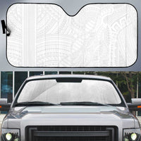 Samoan DNA Art Tattoo Auto Sun Shade Polynesian Pattern All White