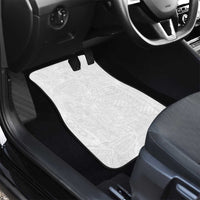 Samoan DNA Art Tattoo Car Mats Polynesian Pattern All White