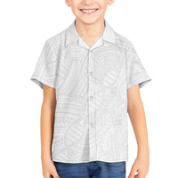 Samoan DNA Art Tattoo Hawaiian Shirt Polynesian Pattern All White