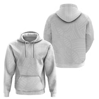Samoan DNA Art Tattoo Hoodie Polynesian Pattern All White