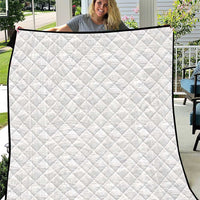 Samoan DNA Art Tattoo Quilt Polynesian Pattern All White