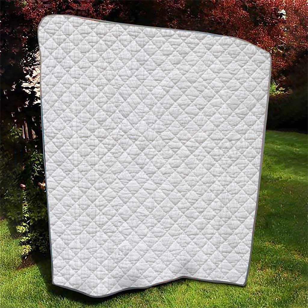 Samoan DNA Art Tattoo Quilt Polynesian Pattern All White