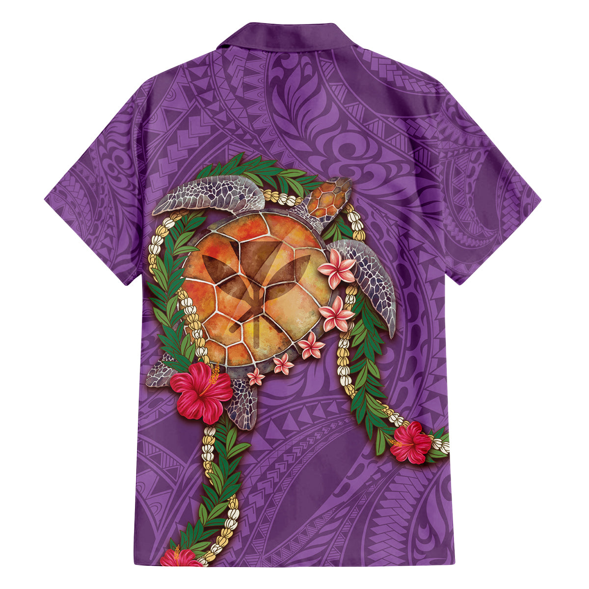 Hawaii Pikake and Maile Lei Family Matching Long Sleeve Bodycon Dress and Hawaiian Shirt Honu Polynesian Pattern Pink Color LT03 - Polynesian Pride
