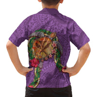 Hawaii Pikake and Maile Lei Family Matching Tank Maxi Dress and Hawaiian Shirt Honu Polynesian Pattern Pink Color LT03 - Polynesian Pride