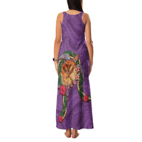 Hawaii Pikake and Maile Lei Family Matching Tank Maxi Dress and Hawaiian Shirt Honu Polynesian Pattern Pink Color LT03 - Polynesian Pride
