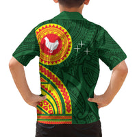 Manu'a Cession Day Family Matching Long Sleeve Bodycon Dress and Hawaiian Shirt Polynesian Pattern LT03 - Polynesian Pride