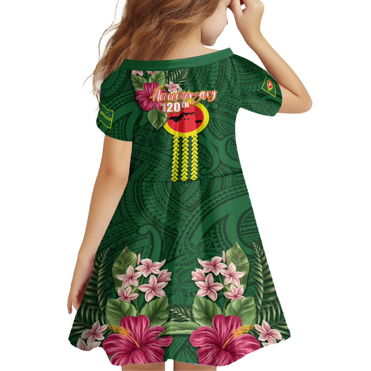 Manu'a Cession Day 120th Anniversary Family Matching Off The Shoulder Long Sleeve Dress and Hawaiian Shirt Polynesian Pattern and Hibiscus Flower LT03 - Polynesian Pride