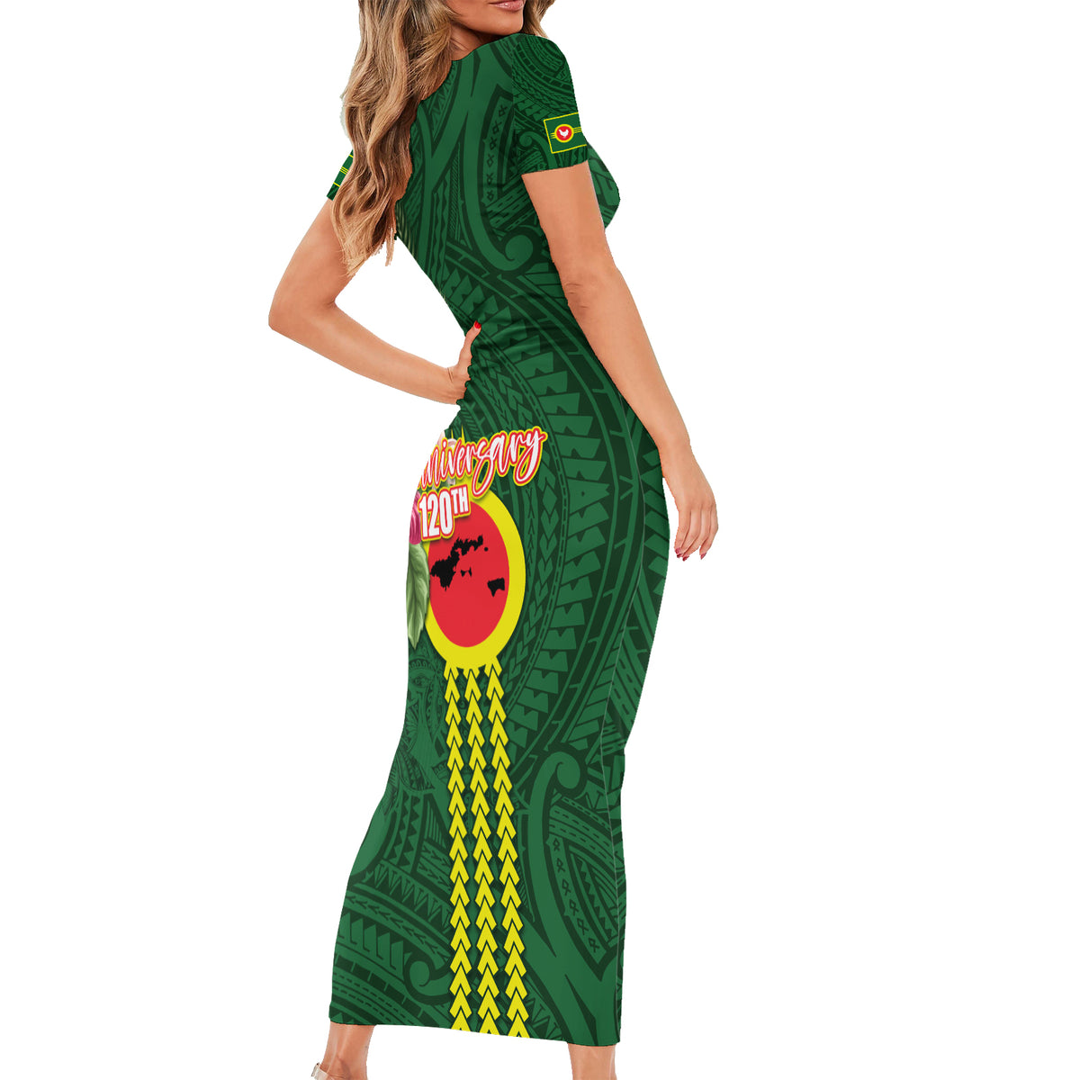 Manu'a Cession Day 120th Anniversary Family Matching Short Sleeve Bodycon Dress and Hawaiian Shirt Polynesian Pattern and Hibiscus Flower LT03 - Polynesian Pride