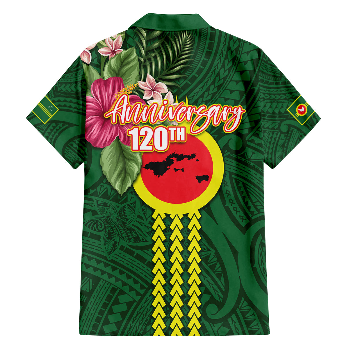 Manu'a Cession Day 120th Anniversary Family Matching Tank Maxi Dress and Hawaiian Shirt Polynesian Pattern and Hibiscus Flower LT03 - Polynesian Pride