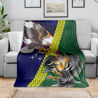 Manu'a Island and American Samoa Blanket Rooster and Eagle Mascot