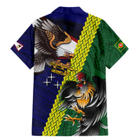 Manu'a Island and American Samoa Family Matching Mermaid Dress and Hawaiian Shirt Rooster and Eagle Mascot LT03 - Polynesian Pride