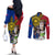 Philippines Lapu-Lapu Couples Matching Off The Shoulder Long Sleeve Dress and Long Sleeve Button Shirt Filipino Sun Tattoo With Yakan Pattern