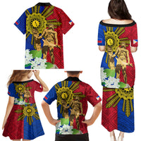 Philippines Lapu Lapu King Jasmine Flowers Family Matching Puletasi and Hawaiian Shirt Filipino Sun Tattoo LT03 - Polynesian Pride