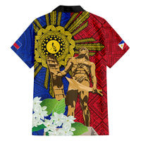 Philippines Lapu Lapu King Jasmine Flowers Family Matching Puletasi and Hawaiian Shirt Filipino Sun Tattoo LT03 - Polynesian Pride