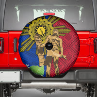 Philippines Lapu Lapu King Jasmine Flowers Spare Tire Cover Filipino Sun Tattoo