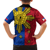 Philippines Sun Batok Tattoo Hawaiian Shirt Polynesian and Yakan Pattern