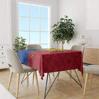 Philippines Sun Batok Tattoo Tablecloth Polynesian and Yakan Pattern