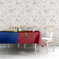 Philippines Sun Batok Tattoo Tablecloth Polynesian and Yakan Pattern