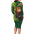Proud of Manu'a Islands Family Matching Long Sleeve Bodycon Dress and Hawaiian Shirt Rooster and Polynesian Art Wing Style