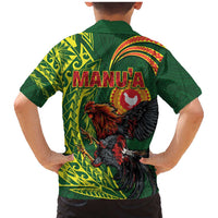 Proud of Manu'a Islands Family Matching Mermaid Dress and Hawaiian Shirt Rooster and Polynesian Art Wing Style LT03 - Polynesian Pride