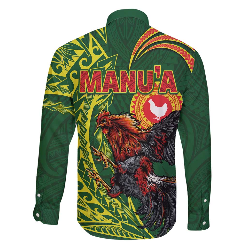 Proud of Manu'a Islands Family Matching Off Shoulder Maxi Dress and Hawaiian Shirt Rooster and Polynesian Art Wing Style LT03 - Polynesian Pride