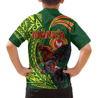 Proud of Manu'a Islands Family Matching Tank Maxi Dress and Hawaiian Shirt Rooster and Polynesian Art Wing Style LT03 - Polynesian Pride