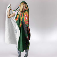 Proud of Manu'a Islands Hooded Blanket Rooster and Polynesian Art Wing Style