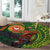 Proud of Manu'a Islands Round Carpet Rooster and Polynesian Art Wing Style