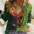 Proud of Manu'a Islands Women Casual Shirt Rooster and Polynesian Art Wing Style