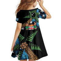 Fiji Day Family Matching Mermaid Dress and Hawaiian Shirt Palm Tree With Plumeria Tapa Tribal Pattern LT03 - Polynesian Pride