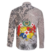 Tonga Culture Family Matching Short Sleeve Bodycon Dress and Hawaiian Shirt Ngatu Pattern and Blooming Hibiscus