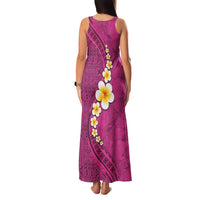 Polynesian Hibiscus and Plumeria with Tapa Pattern Family Matching Tank Maxi Dress and Hawaiian Shirt Pink Color LT03 - Polynesian Pride