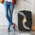 Pacific Hibiscus and Plumeria with Tapa Pattern Luggage Cover Black Color