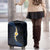 Pacific Hibiscus and Plumeria with Tapa Pattern Luggage Cover Dark Blue Color
