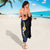 Pacific Hibiscus and Plumeria with Tapa Pattern Sarong Dark Blue Color