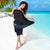 Pacific Hibiscus and Plumeria with Tapa Pattern Sarong Dark Blue Color